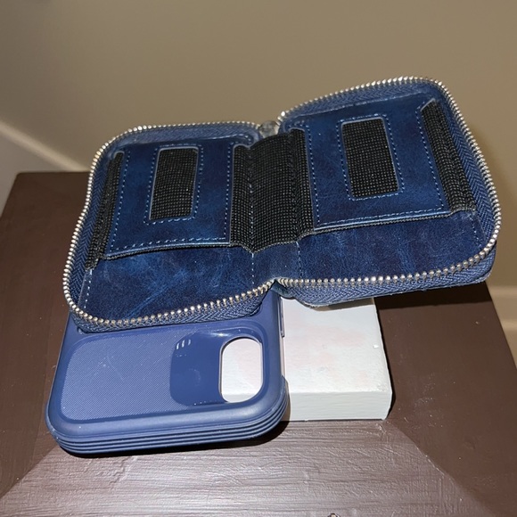 iPhone 11 Pro Max XS XR SE2020 Zipper Leather Wallet Case Card Holder Cover Used - Picture 12 of 15